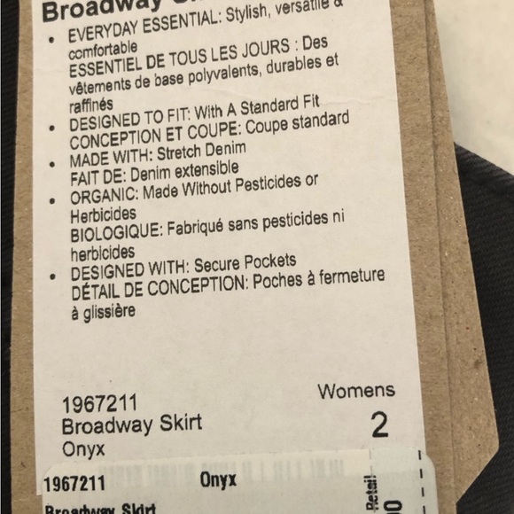 prAna Onyx Broadway Organic Denim Skirt Women Size 2 NWT - Picture 4 of 4